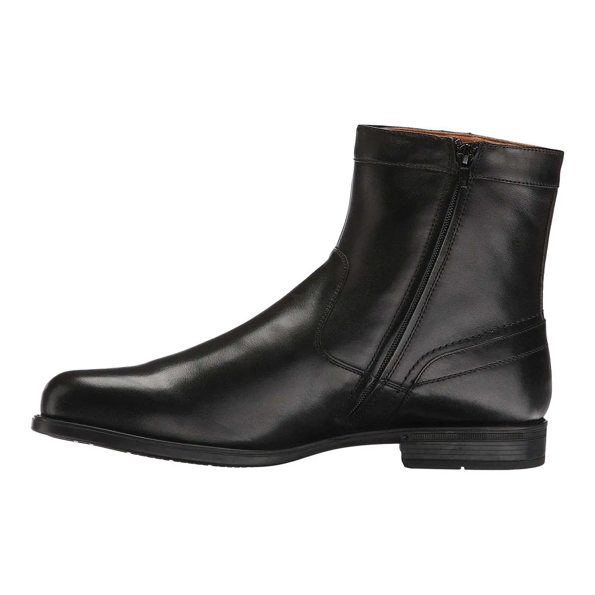 Florsheim Men's Midtown Plain Toe Zip Boot Black Pop Tone Trust Walk