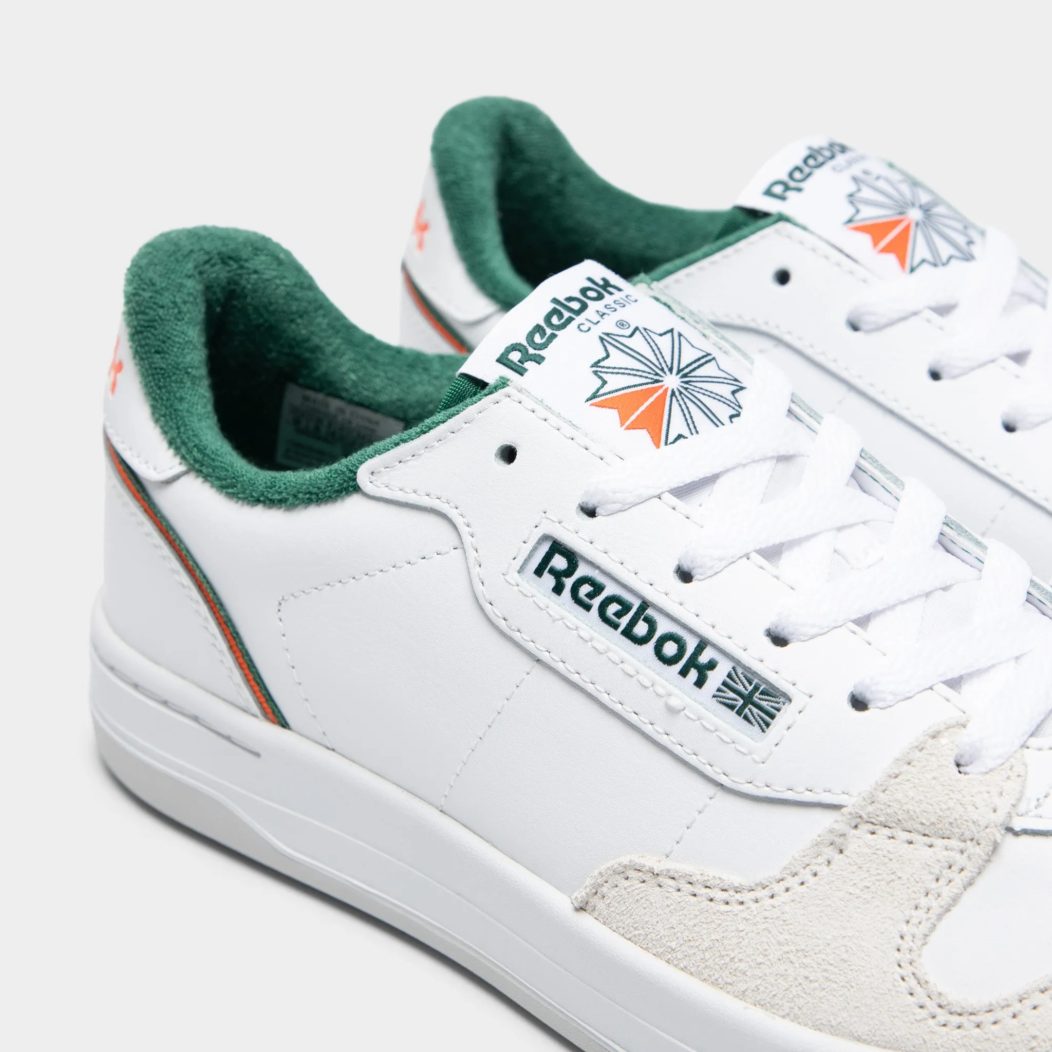 Driving Comfort Day Tripper Reebok Court Phase White / Green - Orange