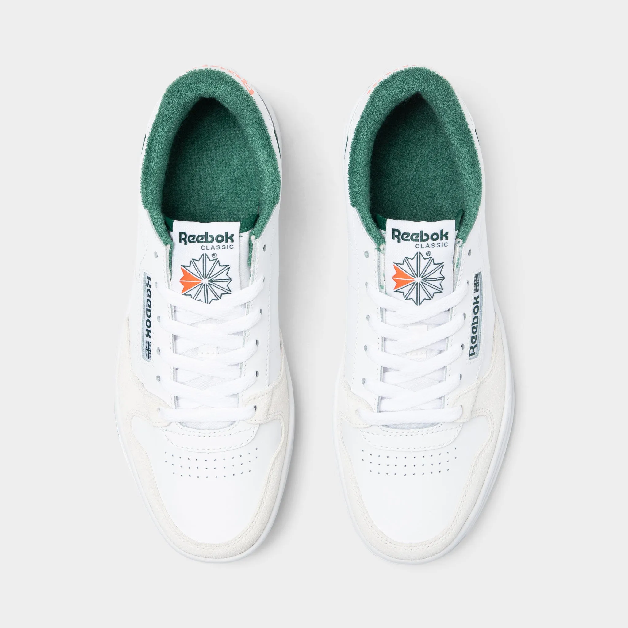 Reebok Court Phase White / Green - Orange Galaxy Step School Day
