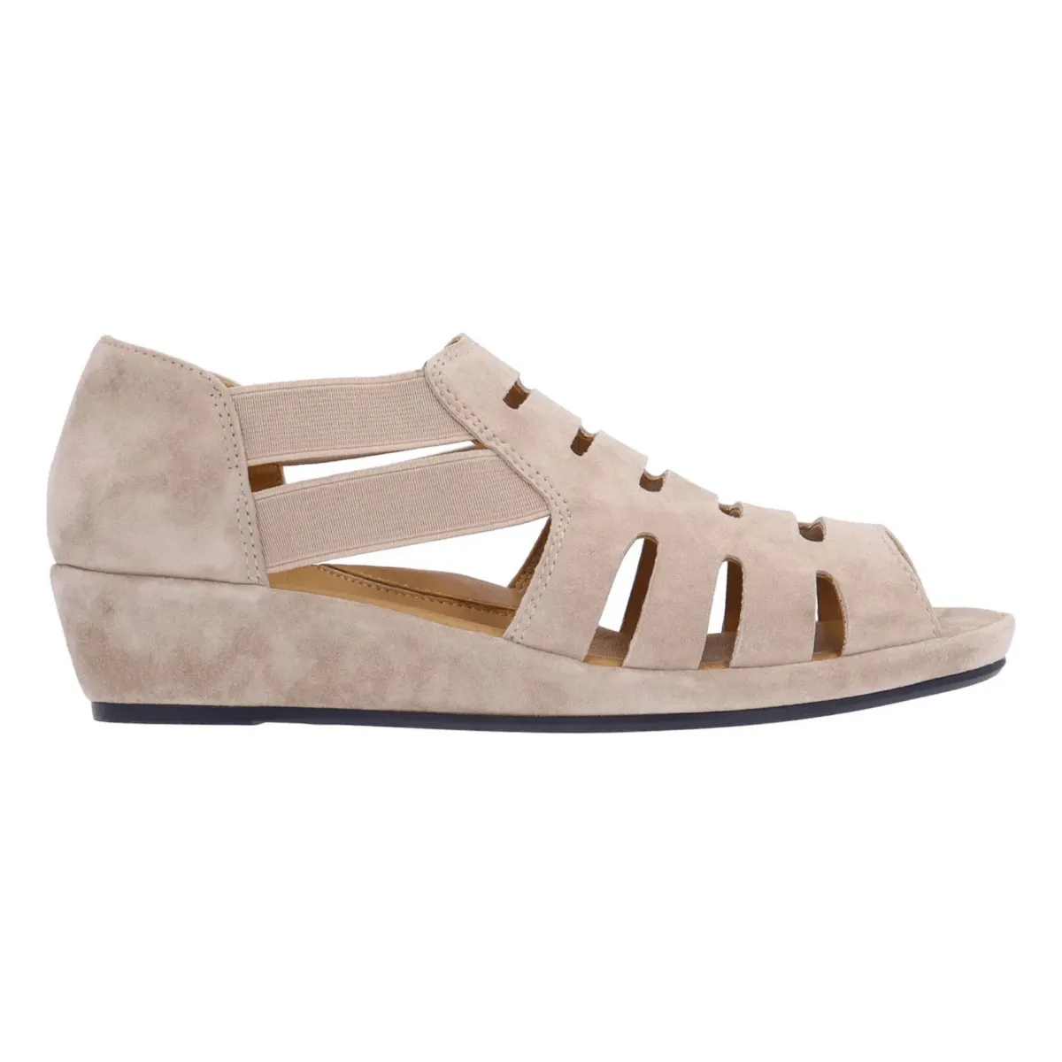L'Amour Des Pieds Women's Bayla Taupe Kidsuede Professional Appearance Urban Mode