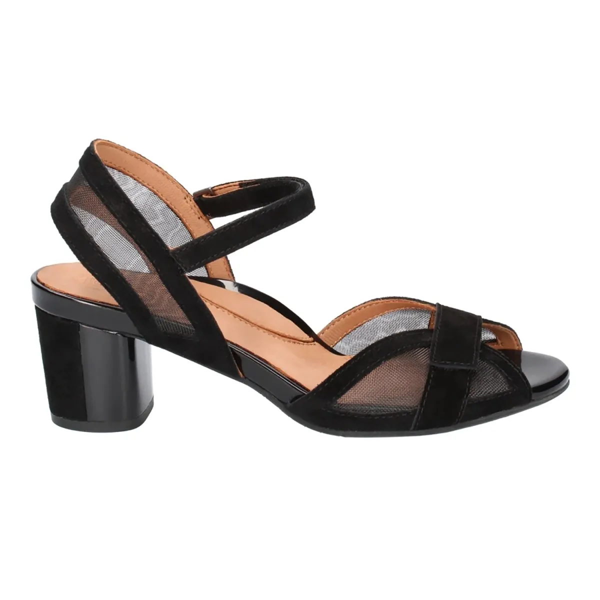 L'Amour Des Pieds Women's Mahiya Black Suede/mesh Shock Absorb Semi Formal