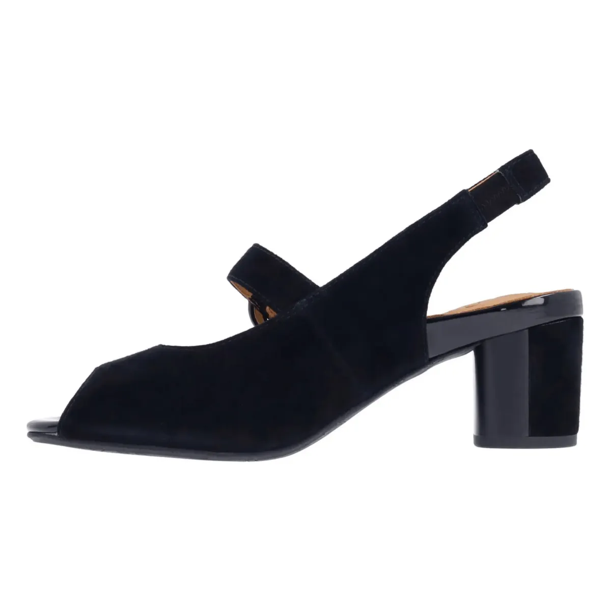 L'Amour Des Pieds Women's Merryn Black Kidsuede Streamlined Shape Taper Cut
