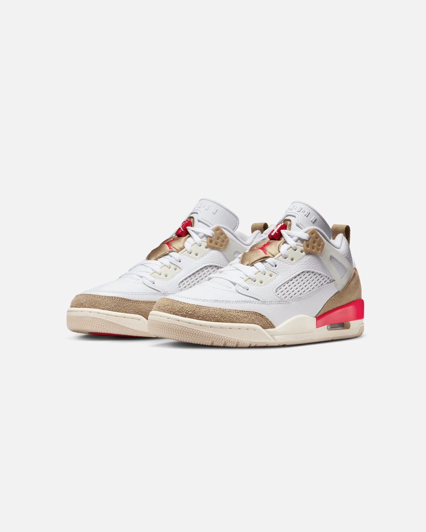 Jordan Spizike Low White/Red Strong Stitching