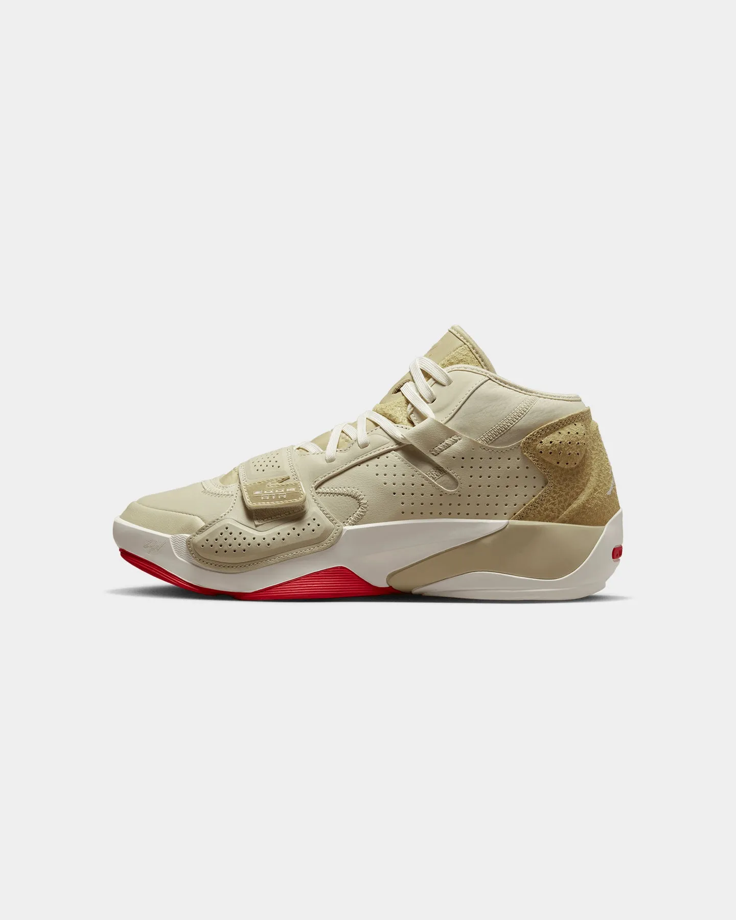 Jordan Zion 2 Fossil/Sail-Team Gold-University Red Wool Warm Modern Edge