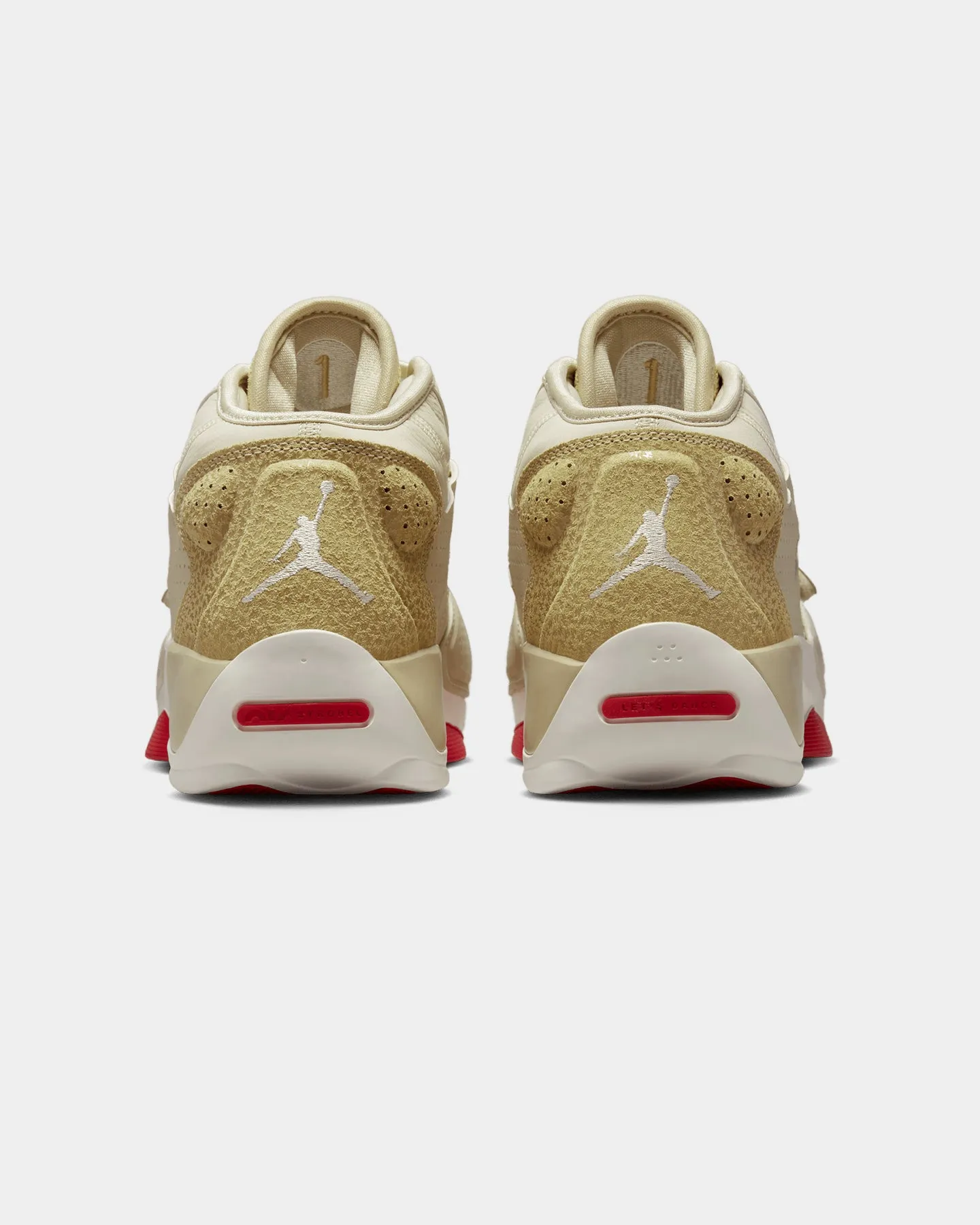Neutral Glow Step Tall Jordan Zion 2 Fossil/Sail-Team Gold-University Red