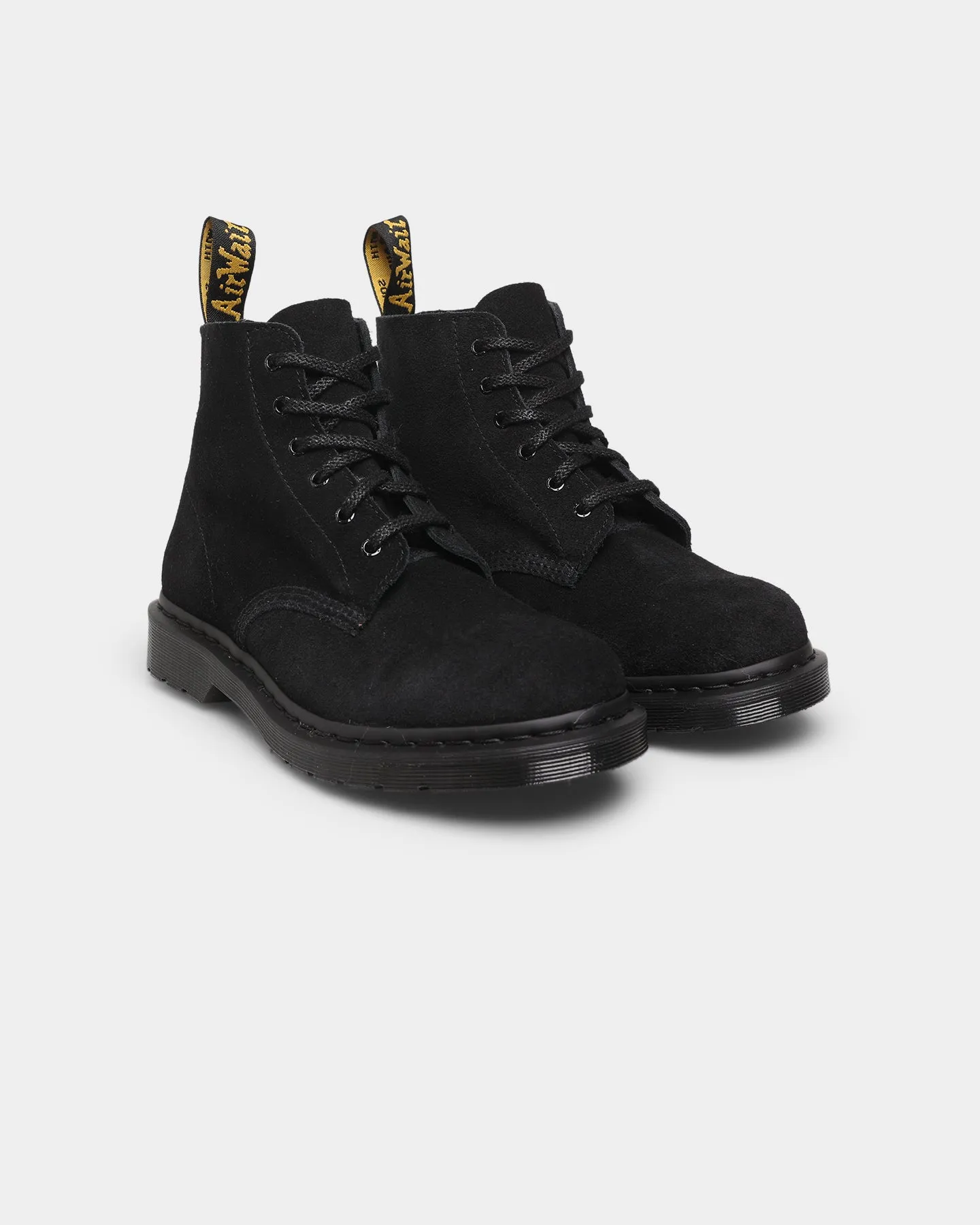 Buckle Fit Comfort Padding Dr. Martens 101 Mono 6 Eye Boot Black E.H.Suede
