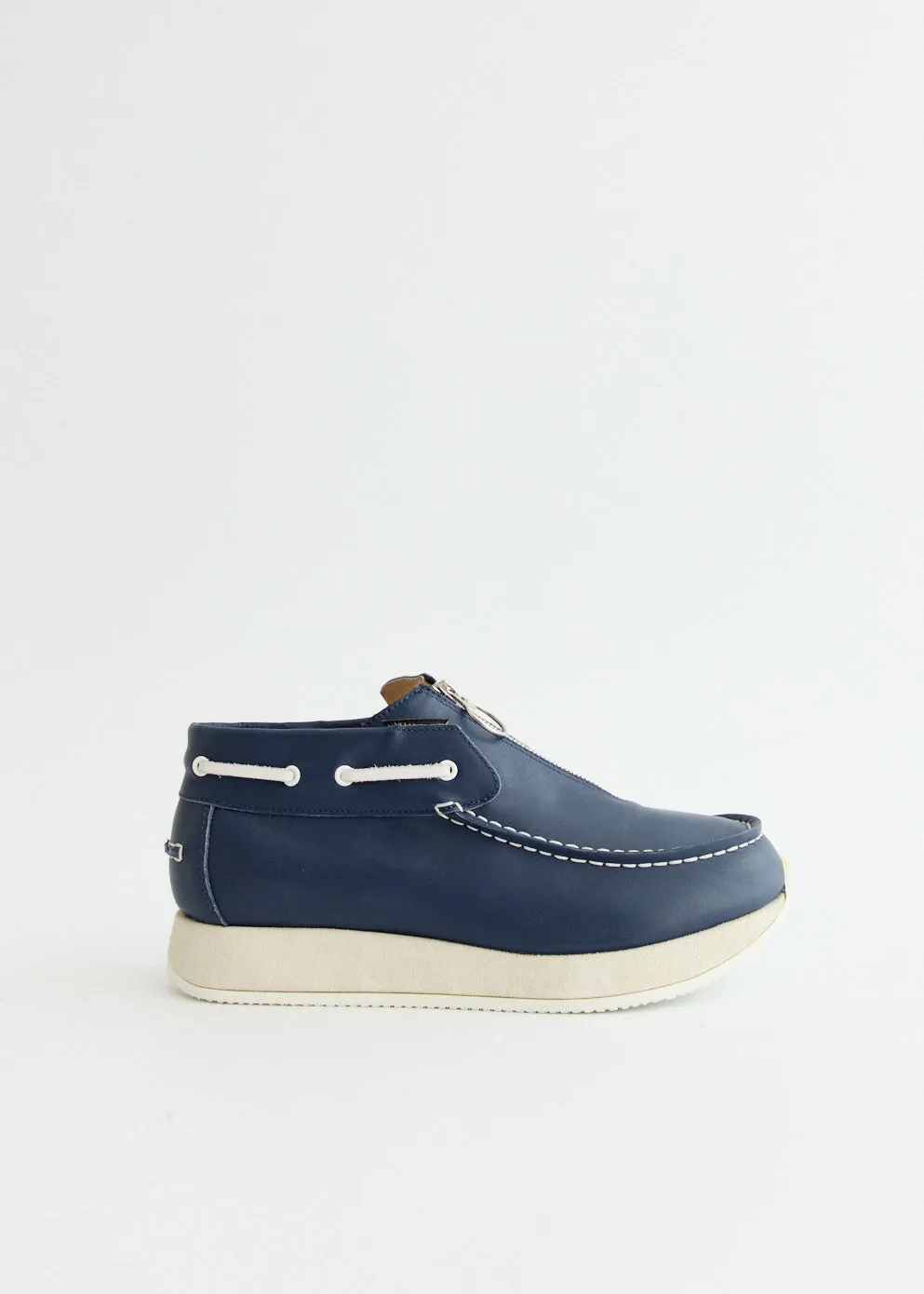 clog Leather Zip Deck Sneakers
