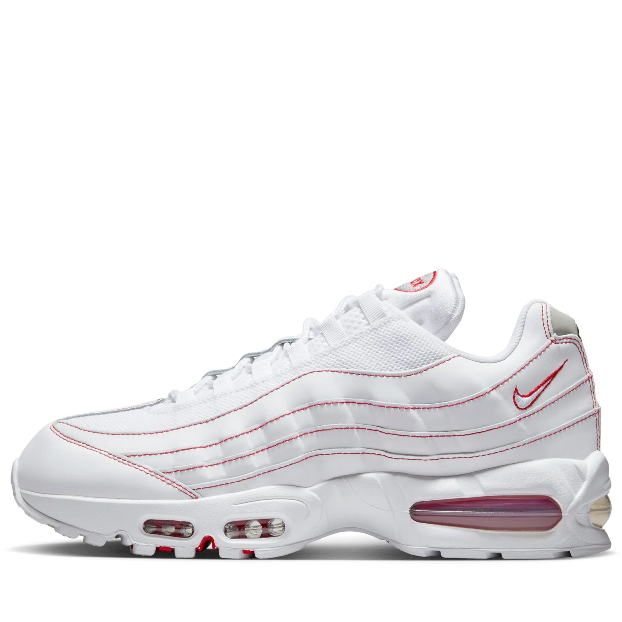 Nike Air Max 95 OG - White/University Red Anti   Slip Outsole Smart Stylewear