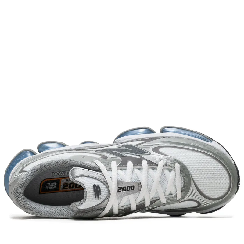 Impact Cushion Impact Resistant New Balance ABZORB 2000 - White/Silver Metallic