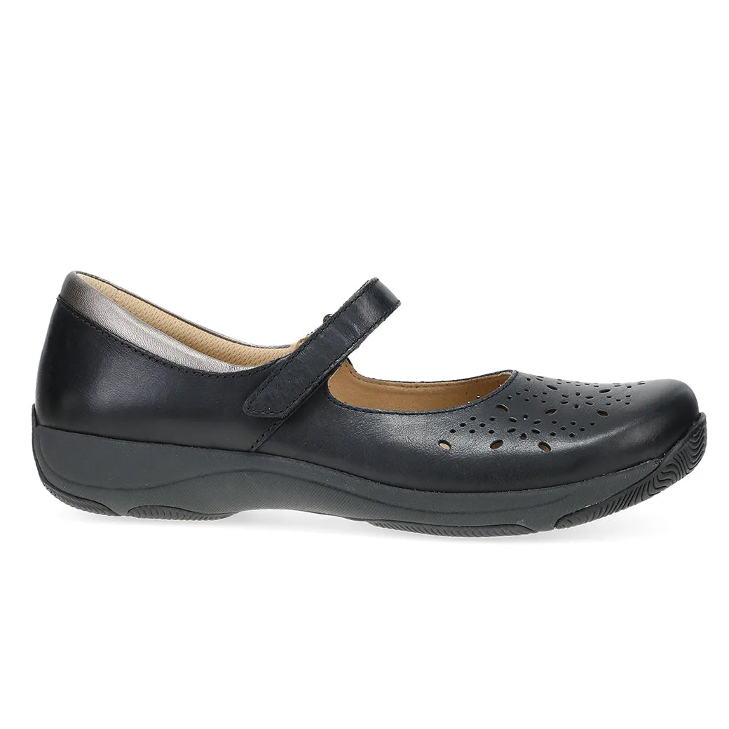 Womens Dansko Stacy in Black Ride Friendly Lean Look