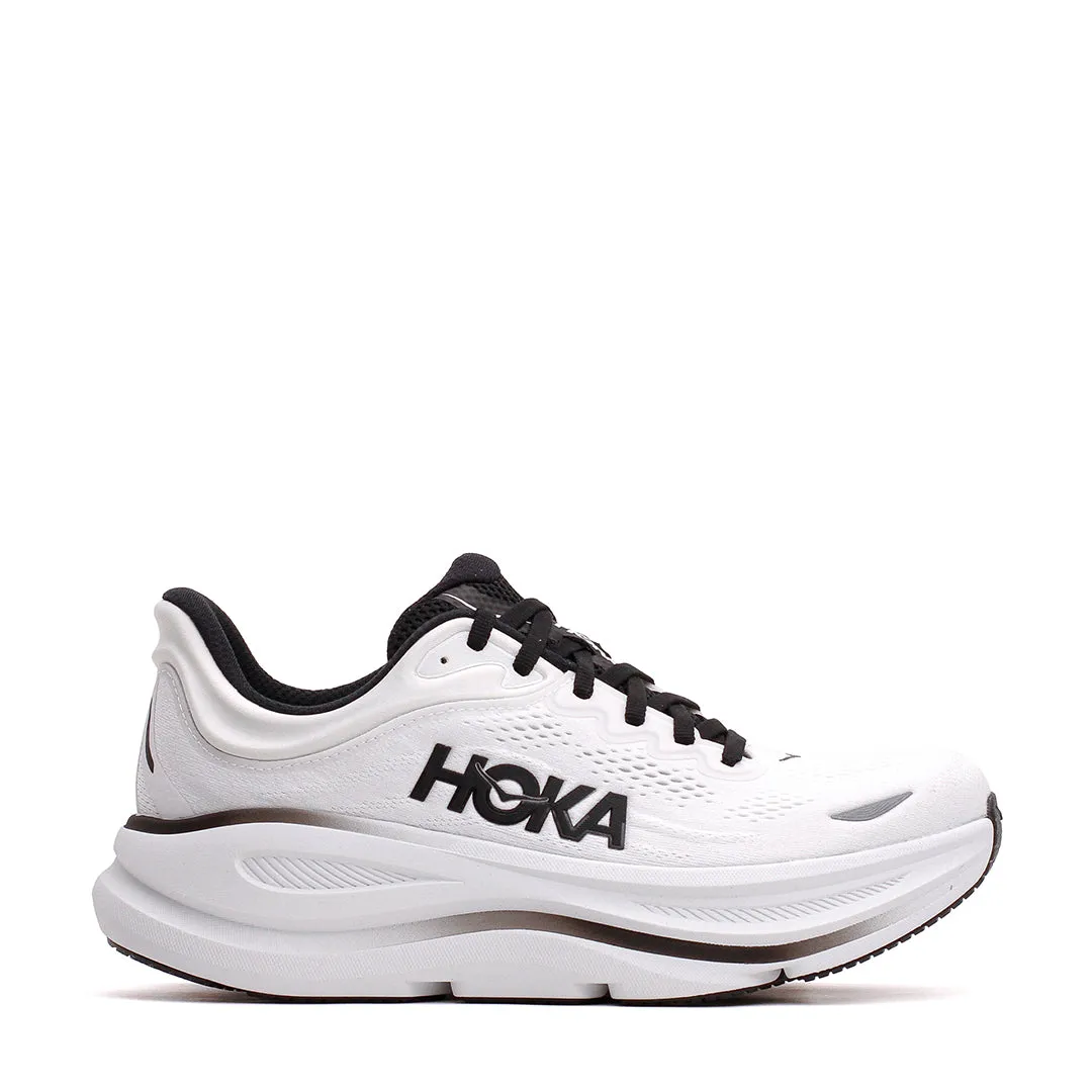 Hoka One One Men Bondi 9 White Black 1162011-WBLC aerodynamic shoes winter - resistant
