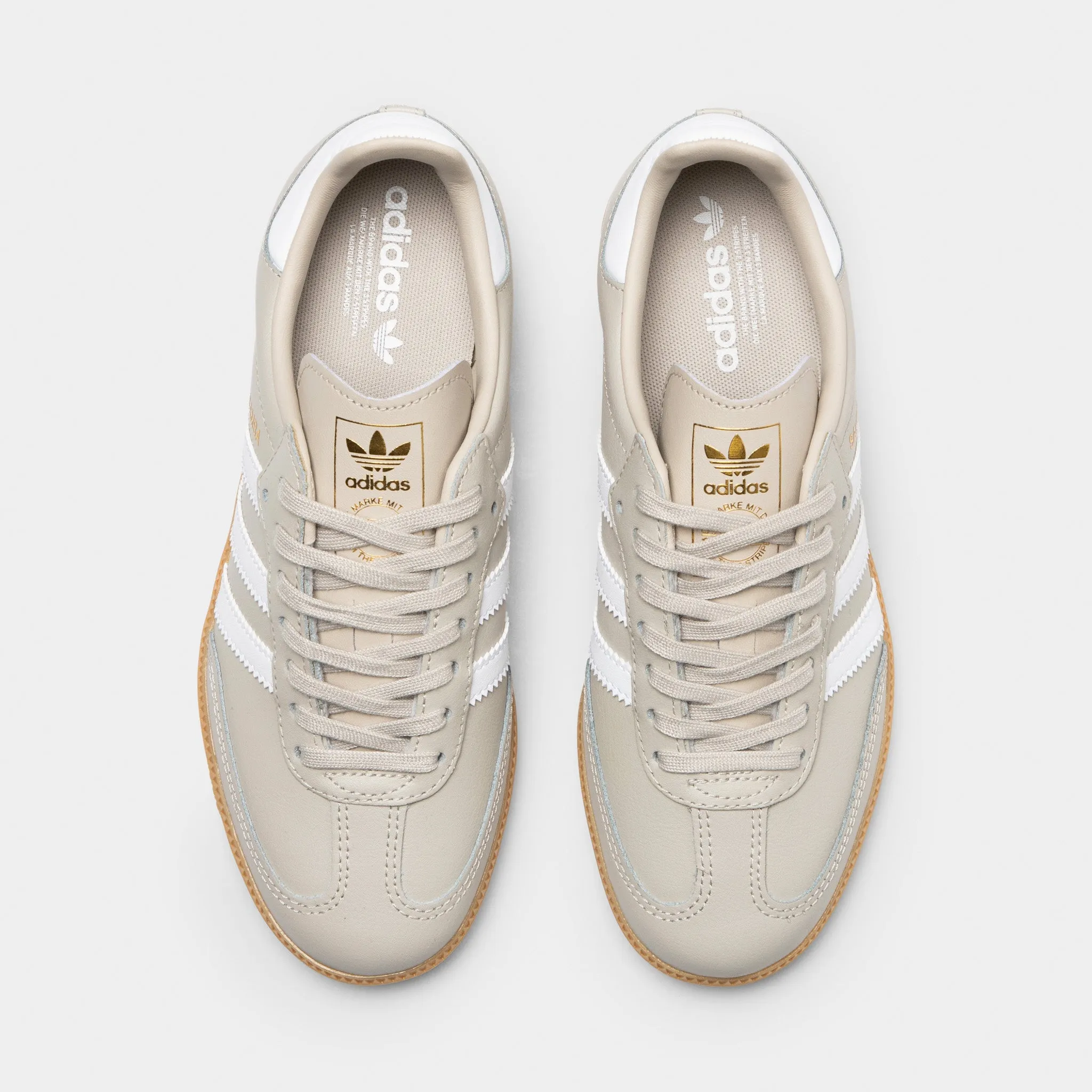 Heat Free adidas Juniors' Samba OG Wonder Alumina / White - Gum
