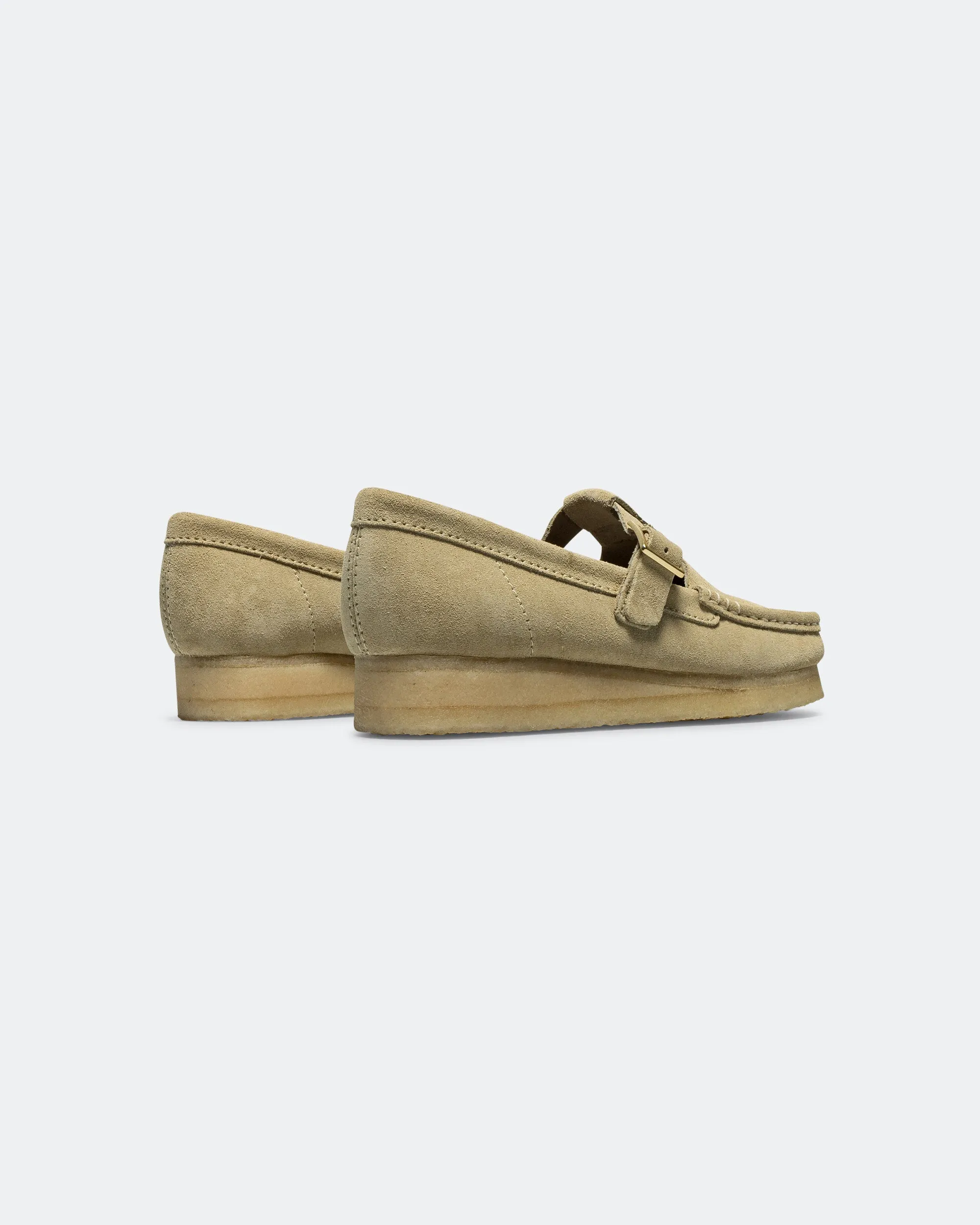 Soft Lining Motion Cushion Womens Wallabee T Bar - Maple Suede