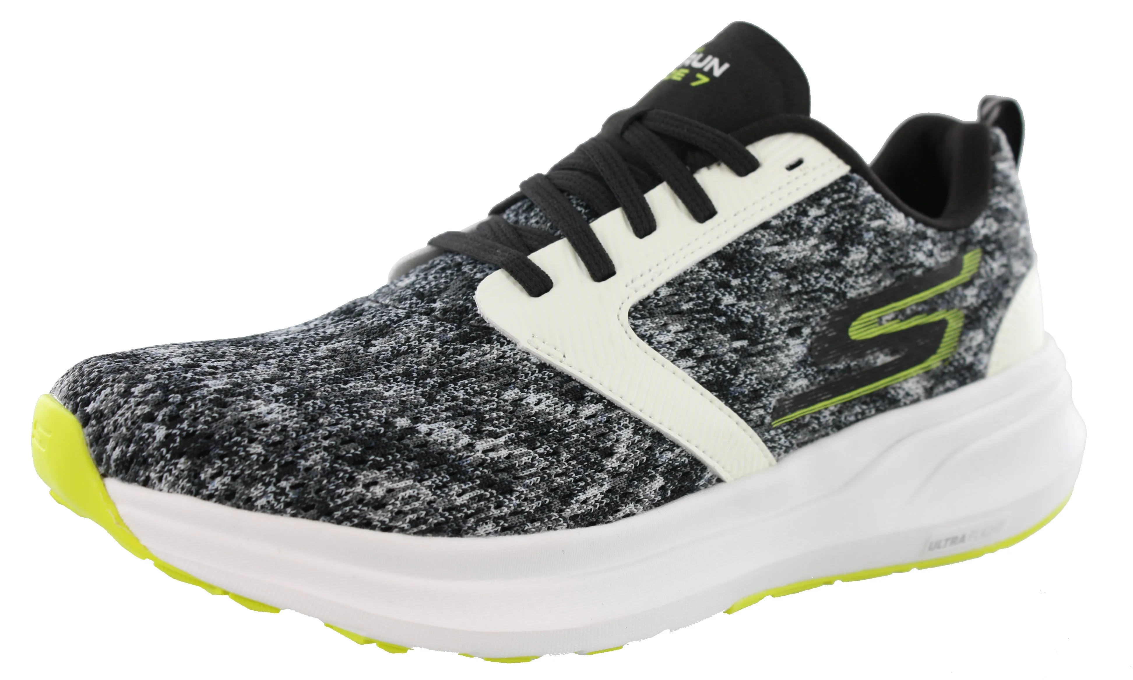 Skechers Mens Ultra Lightweight High Visibility Running Shoes Go Run Ride 7 symmetrical shoes