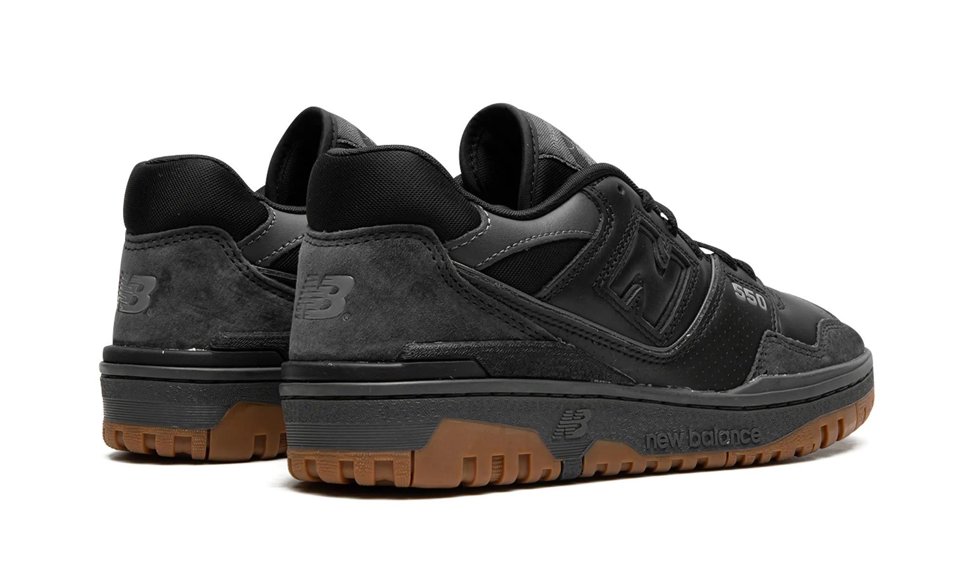 550 "Black/Gum" running in famous tracks shoes easy - to - carry