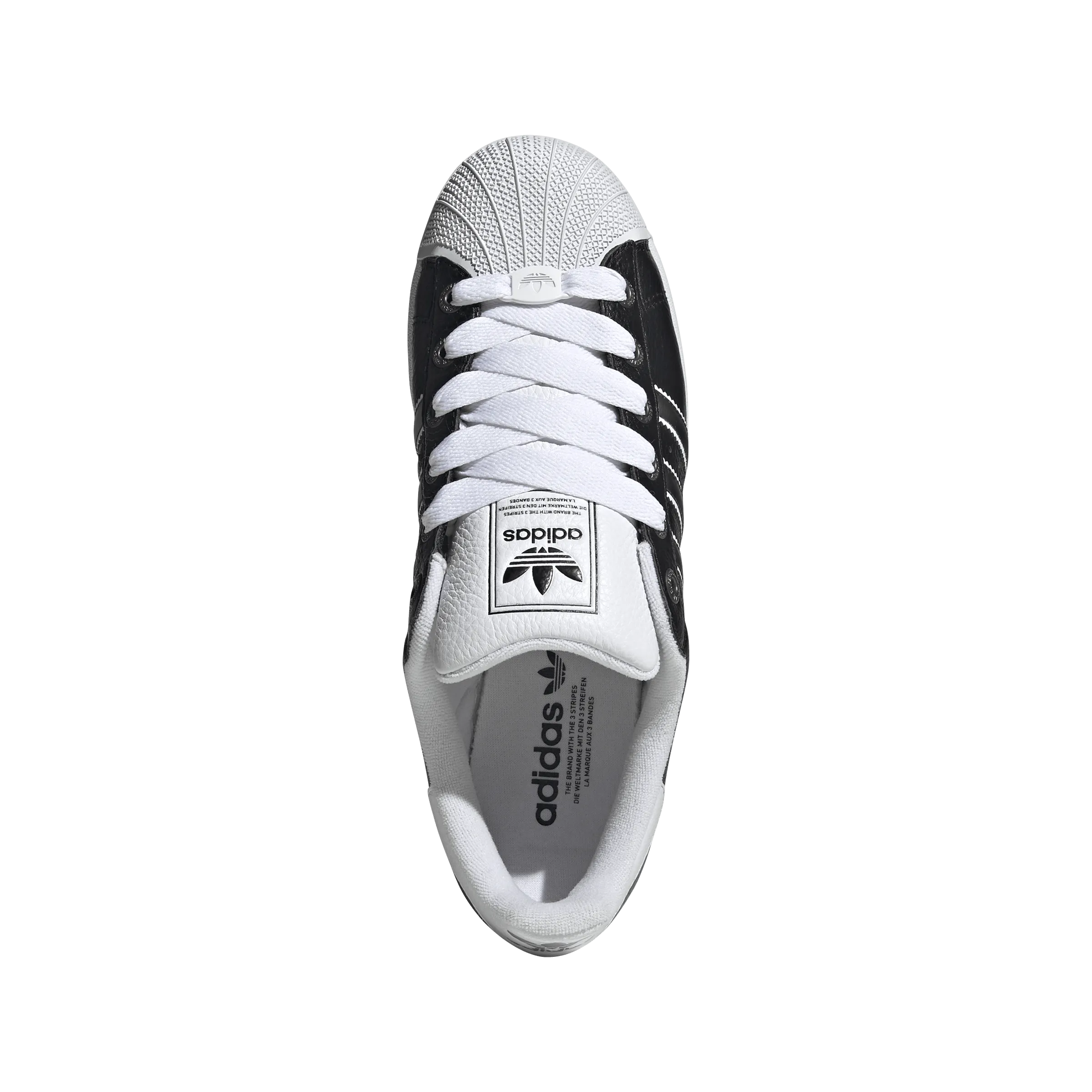 Superstar II 'Core Black Metallic Silver White' Leather Touch Smooth Soles