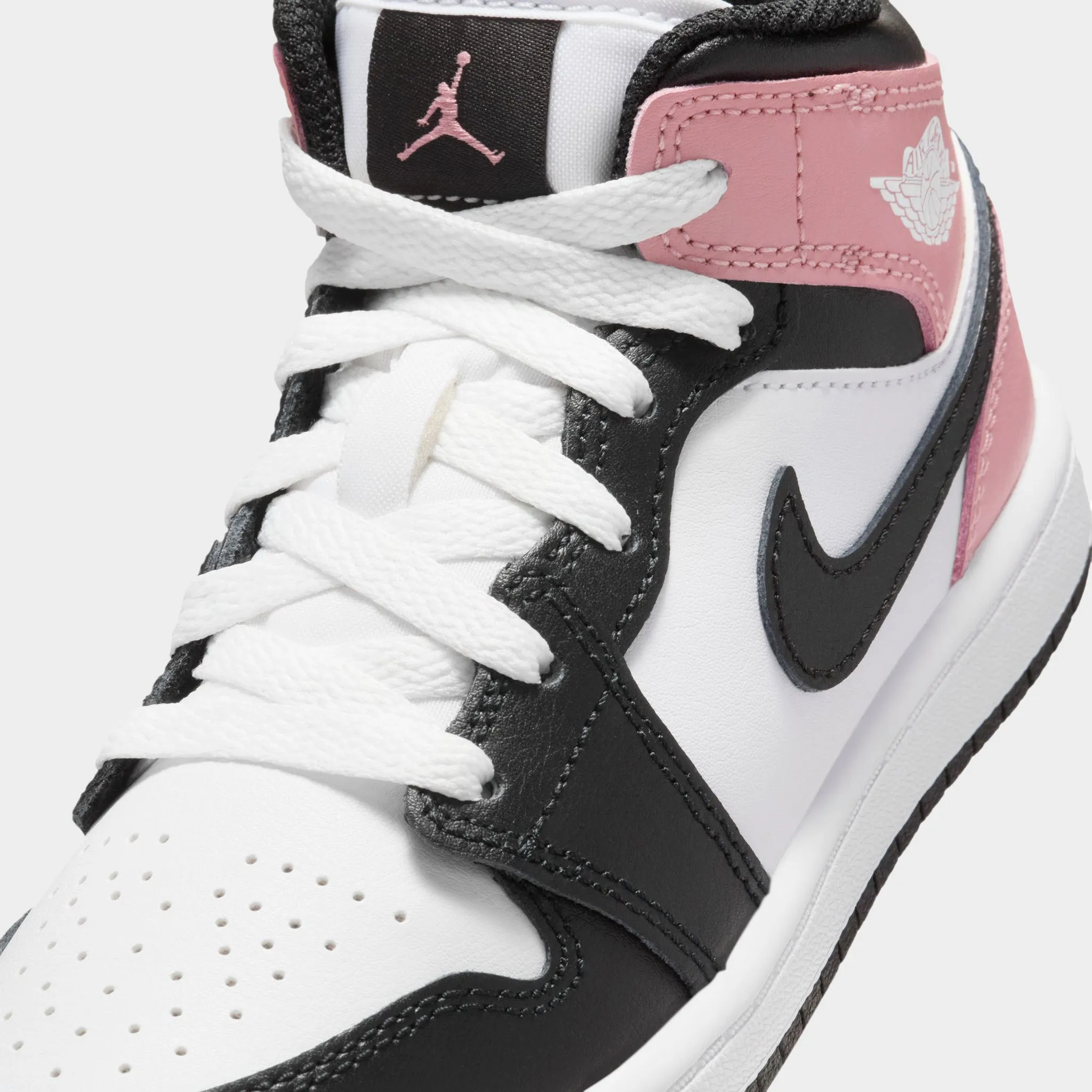 Jordan 1 Mid PS White / Black - Rust Pink Strap Mode Clean Step
