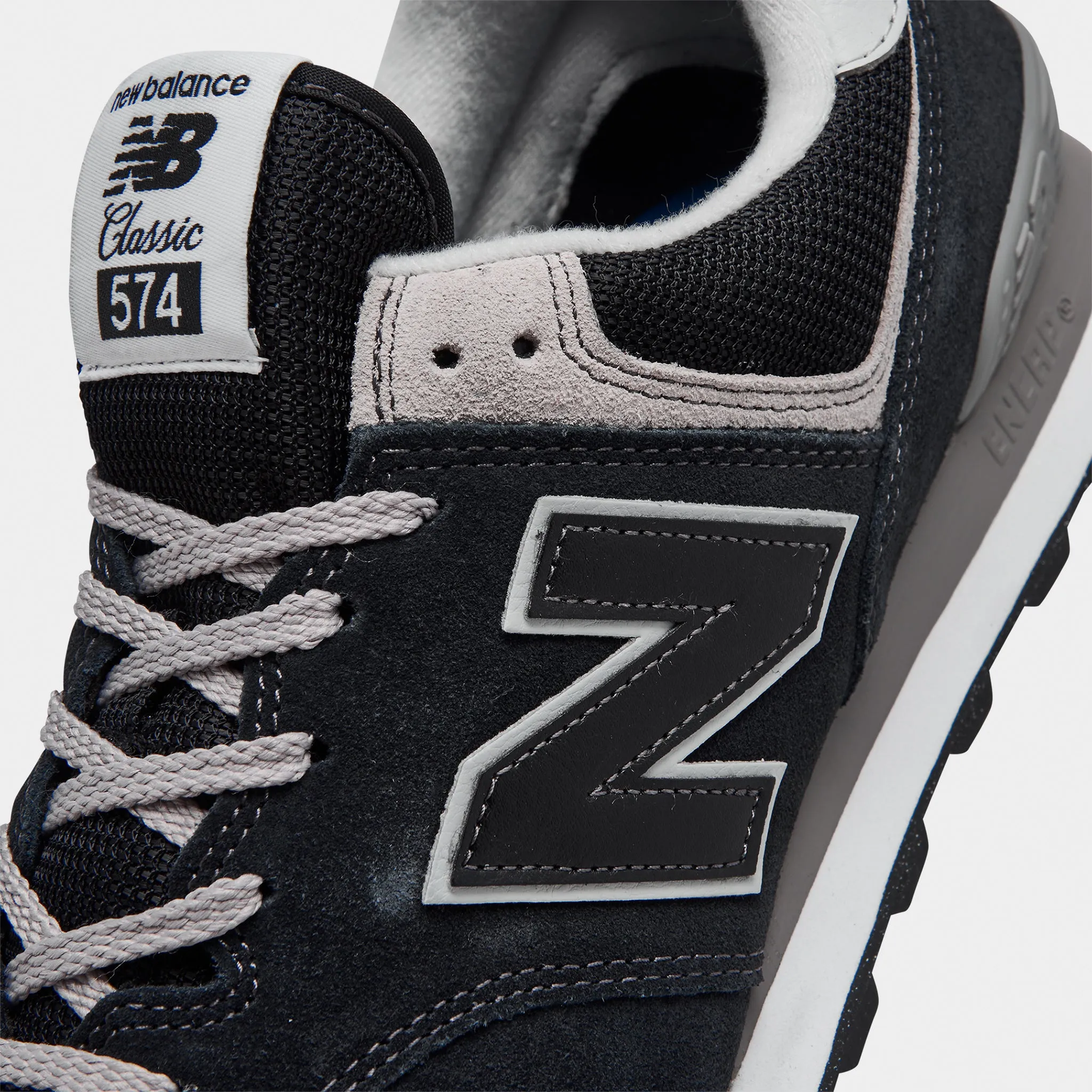 New Balance ML574EVB / Black Elastic laces