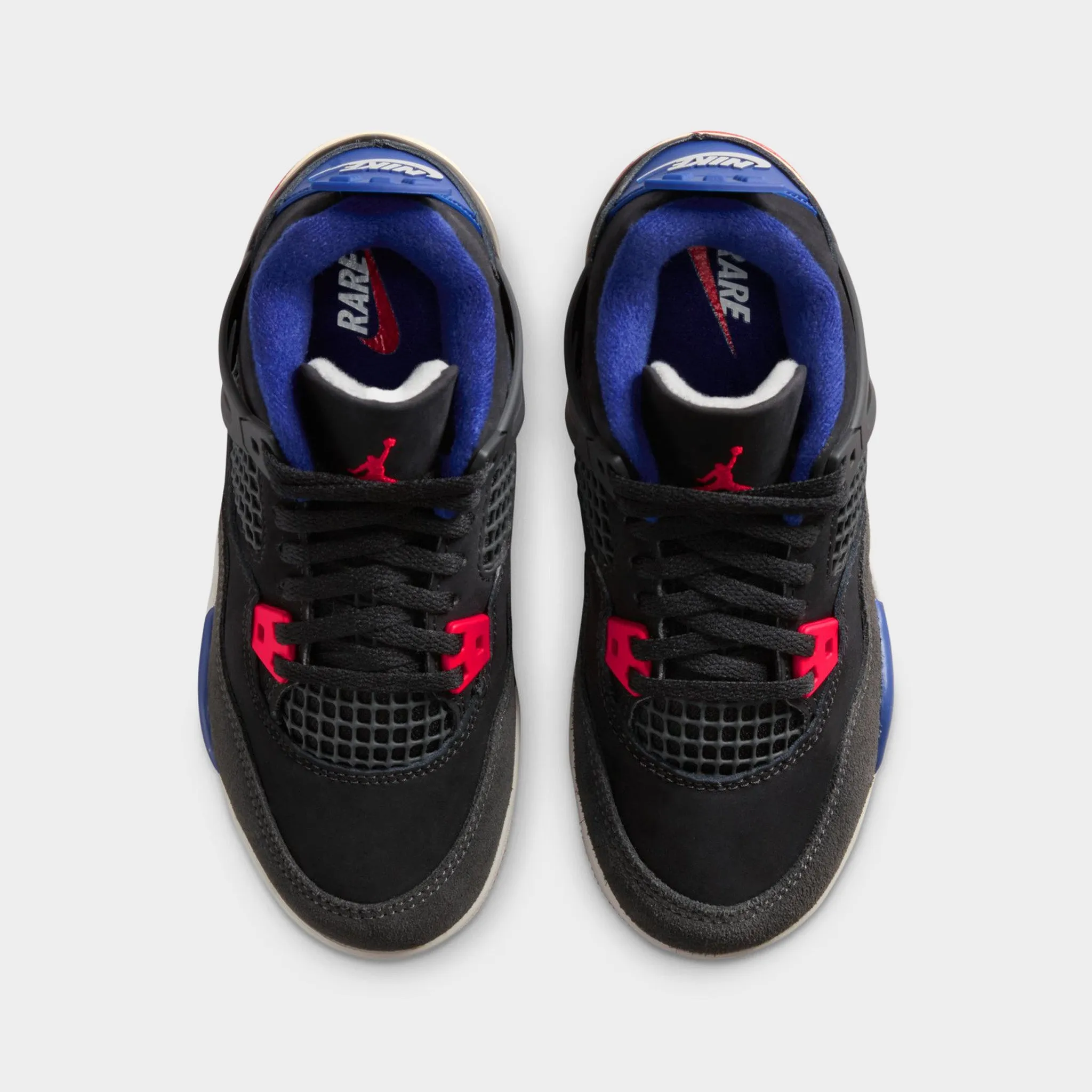 Jordan 4 Retro PS Black / Fire Red - Deep Royal Blue Night Out Comfort Strap