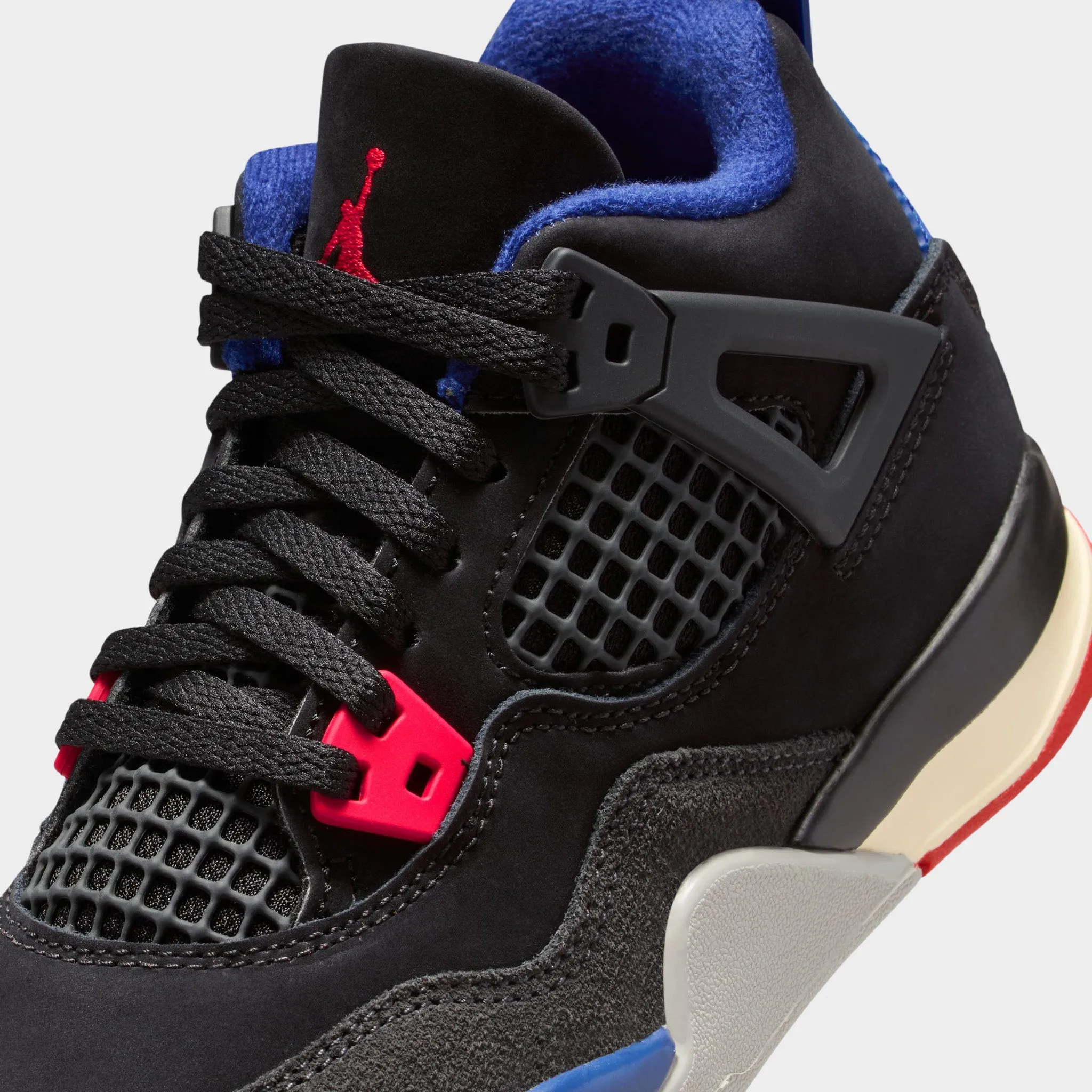 Jordan 4 Retro PS Black / Fire Red - Deep Royal Blue Grip Hike Everyday Edge