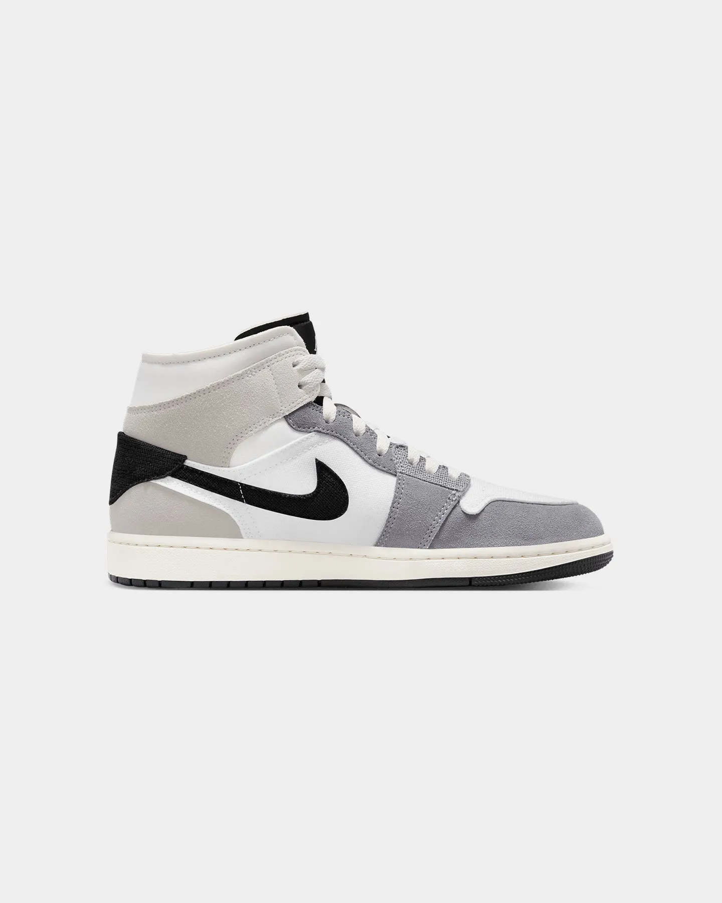 Jordan Air Jordan 1 Mid SE Craft Cement Grey/Black Peace Step Injury Safe
