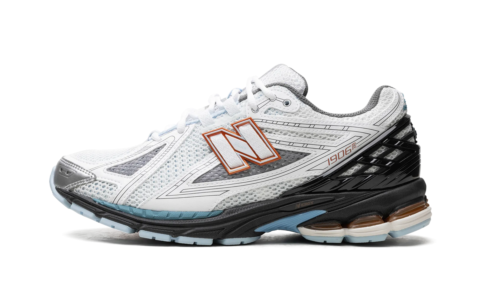 1906R "White Black Copper" supportive shoes vegan running option