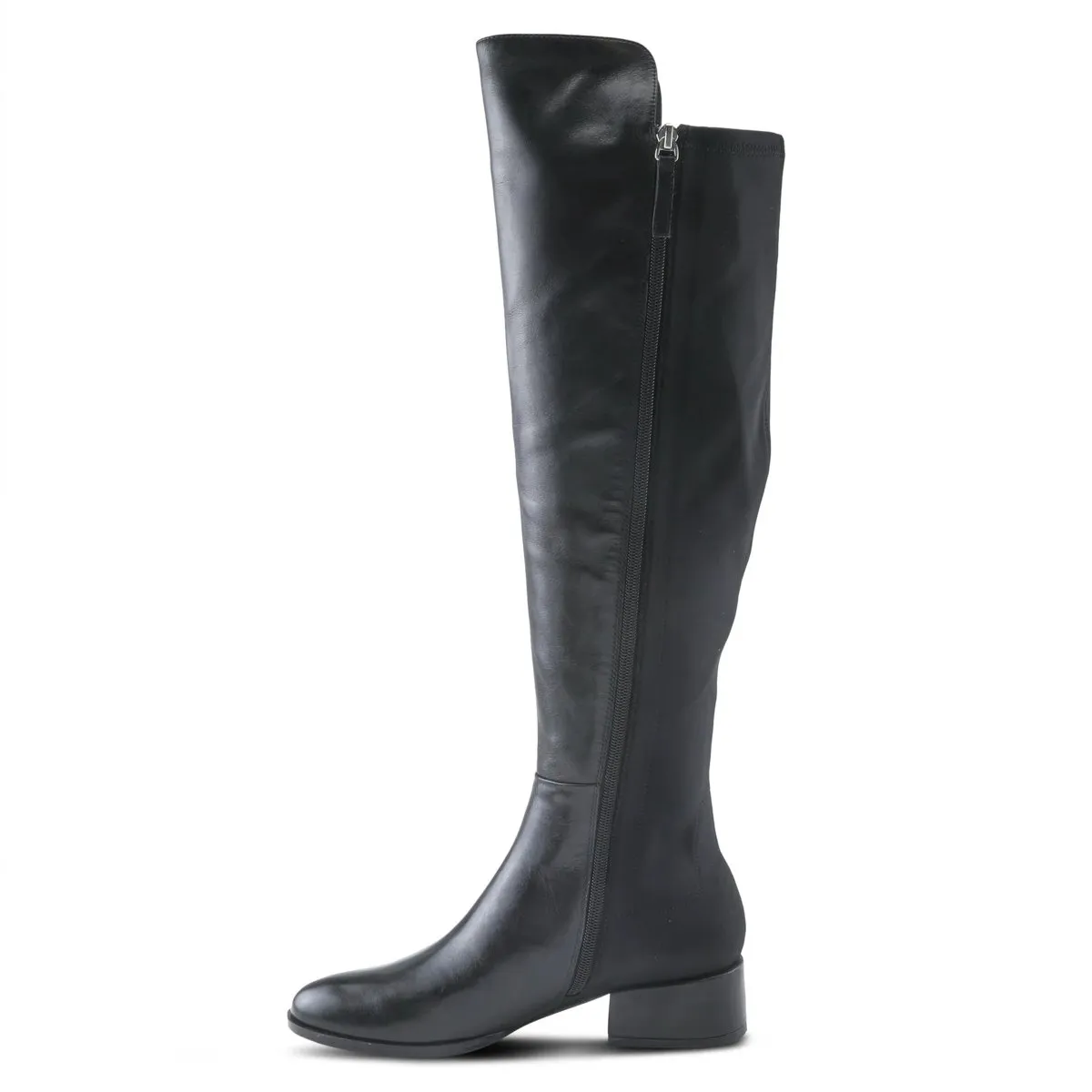 Mesh Fabric Spring Step Women's Rider Black Stretch Leather