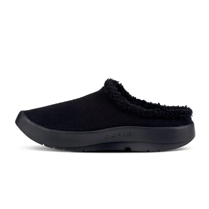 Evening Shade Elegant Shoes Men's Oofos Oocoozie Mule in Black
