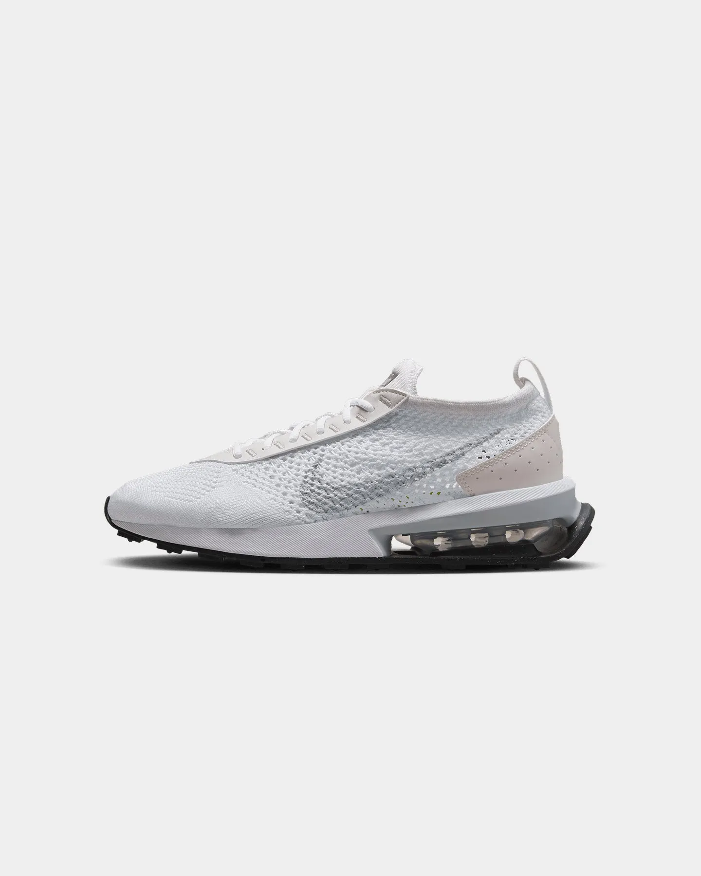 Nike Women's Air Max Flyknit Racer White/Platinum shallowest Maximum look