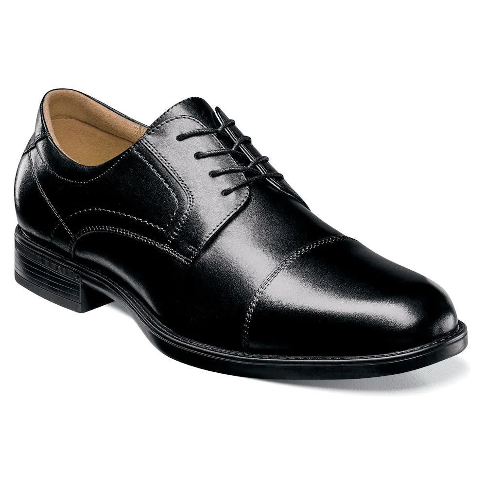 Florsheim Men's Midtown Cap Toe Oxford Black retro look Royal Ceremony