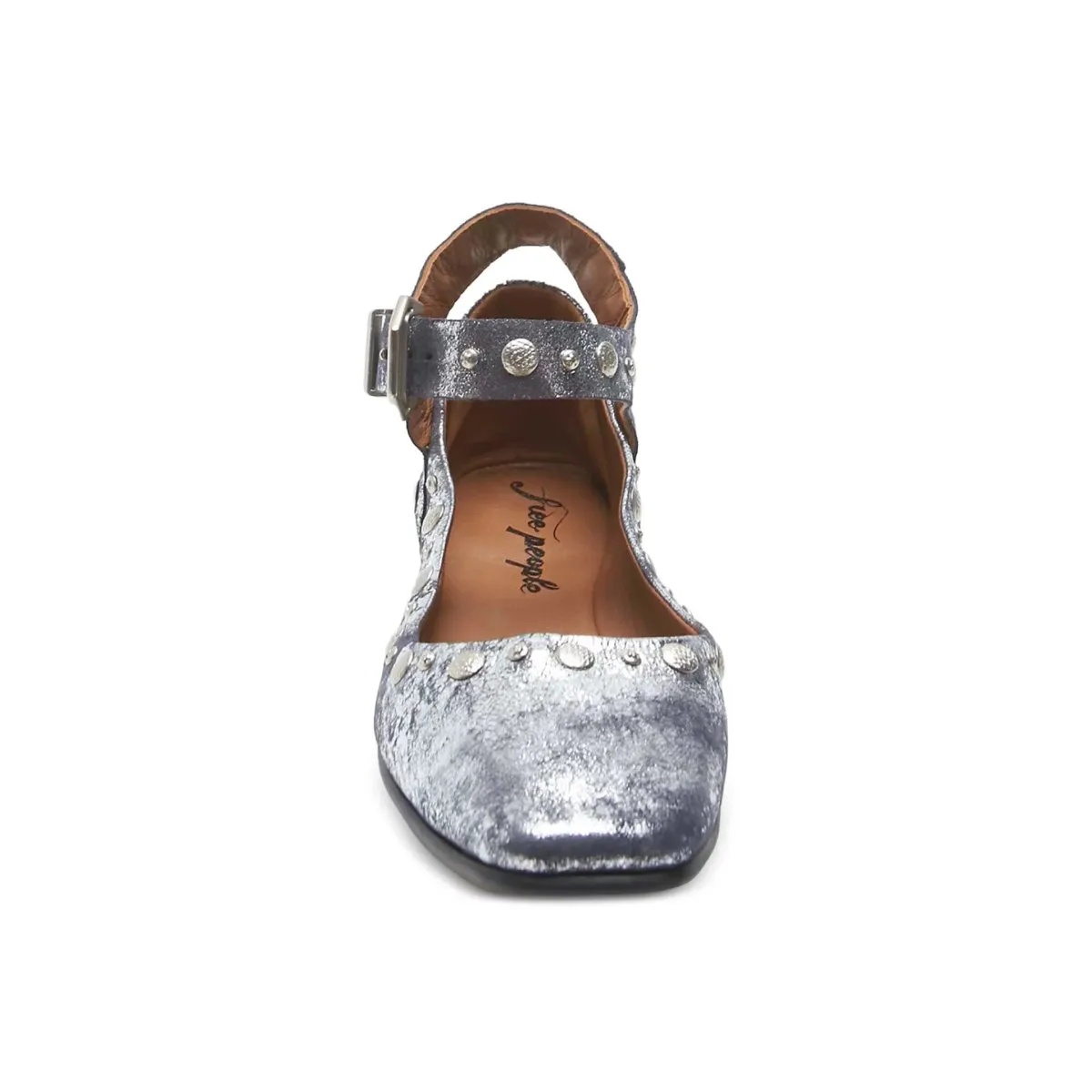 Light Pace Free People Women's Mystic Mary Jane Flat Silver Distress