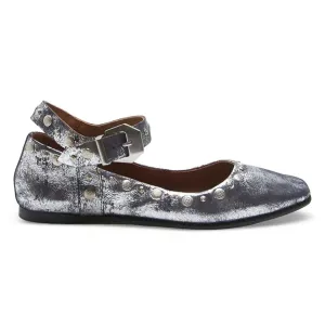 Street Edge Modern Design Free People Women's Mystic Mary Jane Flat Silver Distress