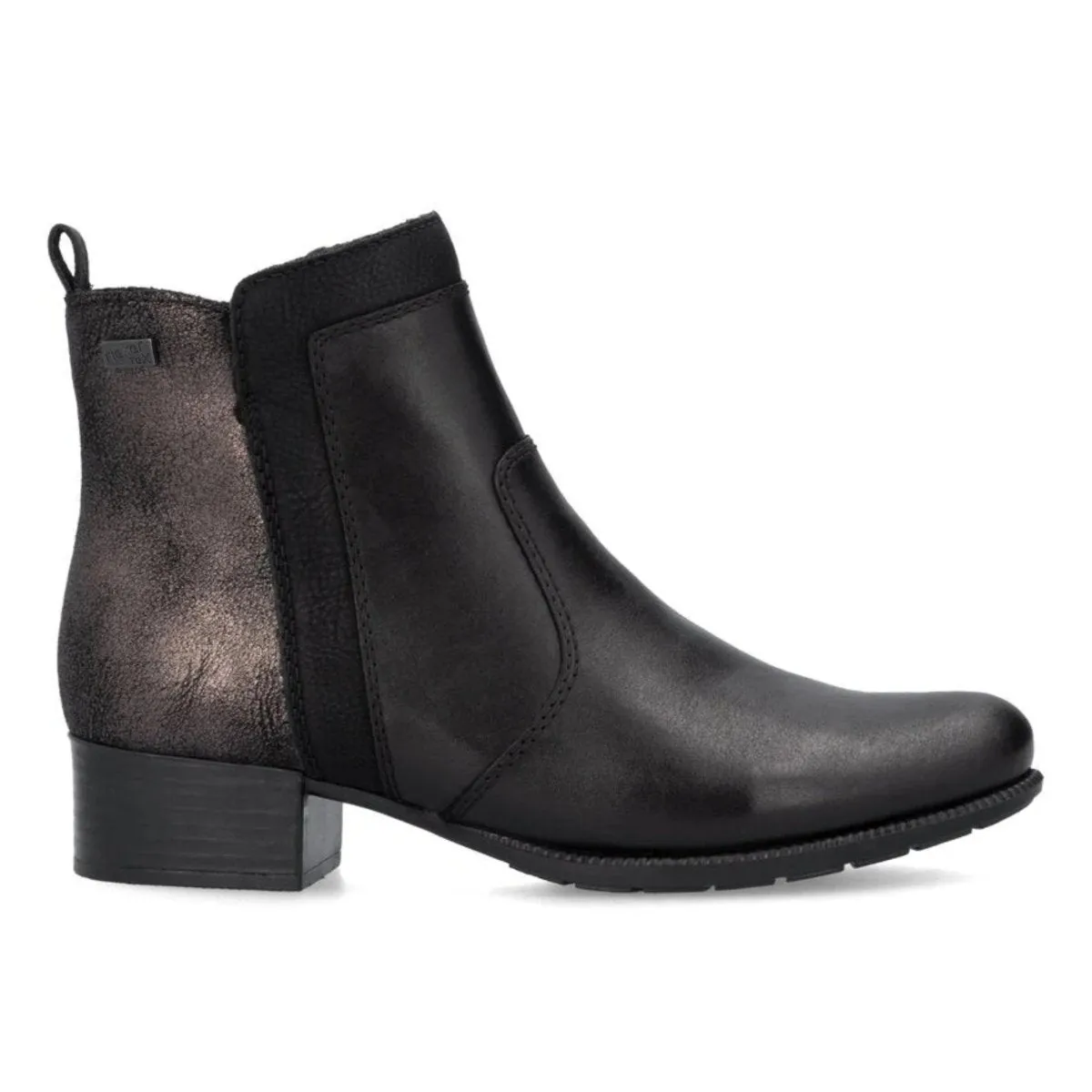 Work Day Rieker Women's 78658-00 Sariana Black/Pewter Waterproof