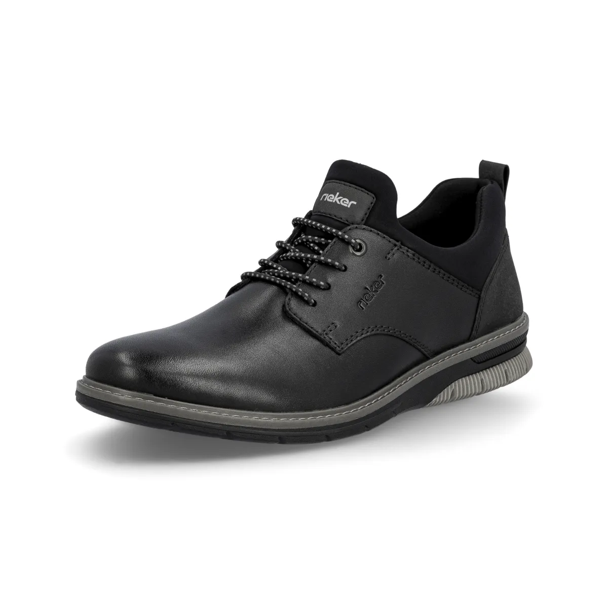 Rieker Men's 14454-01 Black/Black Leather Trendy Footwear
