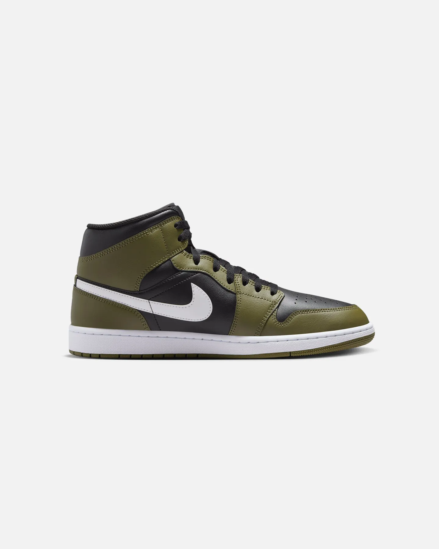Jordan Air Jordan 1 Mid "Sequoia" Black/White Fresh Tone Hill Tough