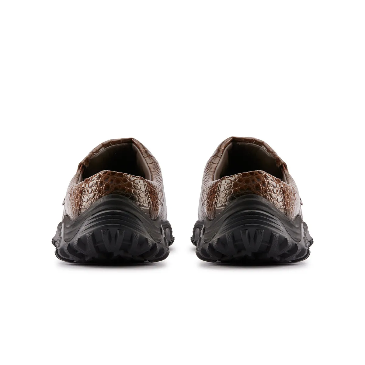   Martine rose CUR Clog 1 'Brown Croc Leather' Travel Wear Stretchy sole
