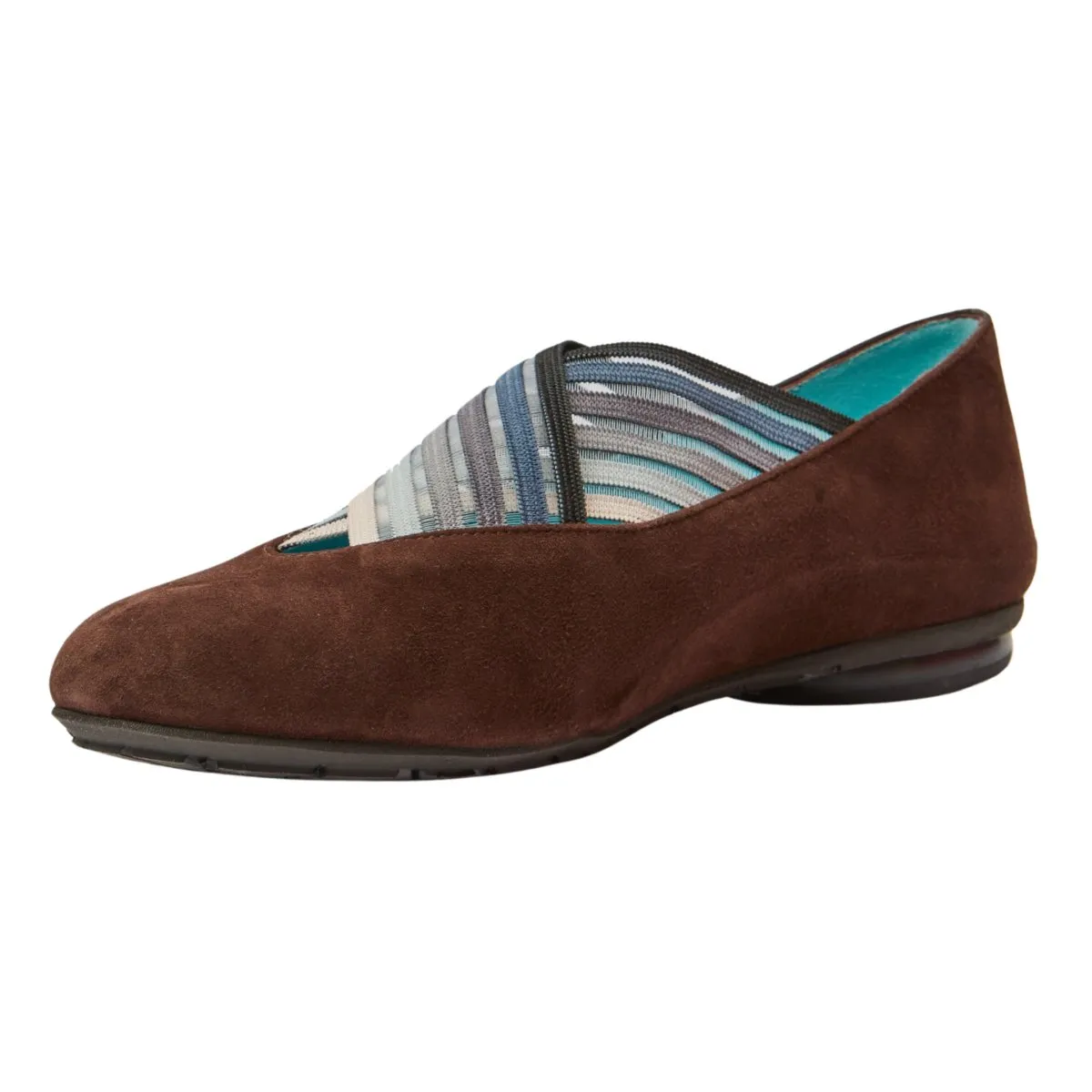 limited run Thierry Rabotin Women's Gragas Brown Suede/Multi Bands