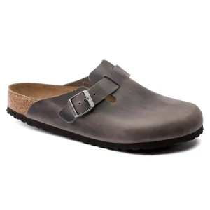 Chisel Cut Mens Birkenstock Boston Oiled Iron