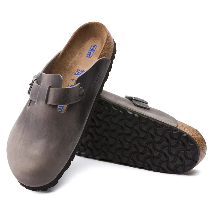Mens Birkenstock Boston Oiled Iron Master Cut