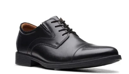 Breathable piece travel - style Men's  Clarks - 26152912 Whiddon Cap  Black Leather