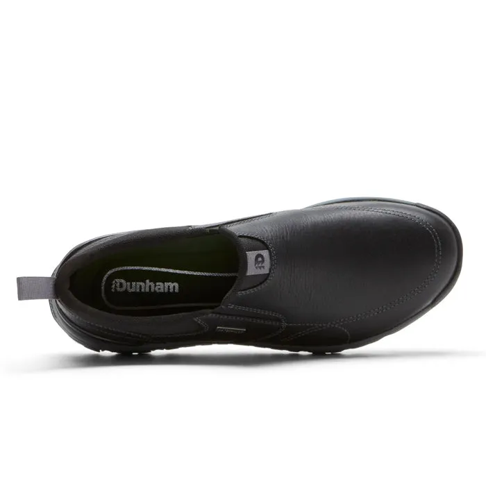 Shock Absorb Mens Dunham Glastonbury Slip-On in Black