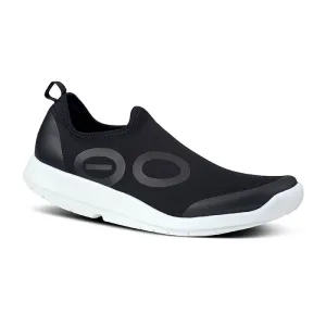 Mens Oofos Oomg Sport in White/Black Calfskin Upper Lightweight Build