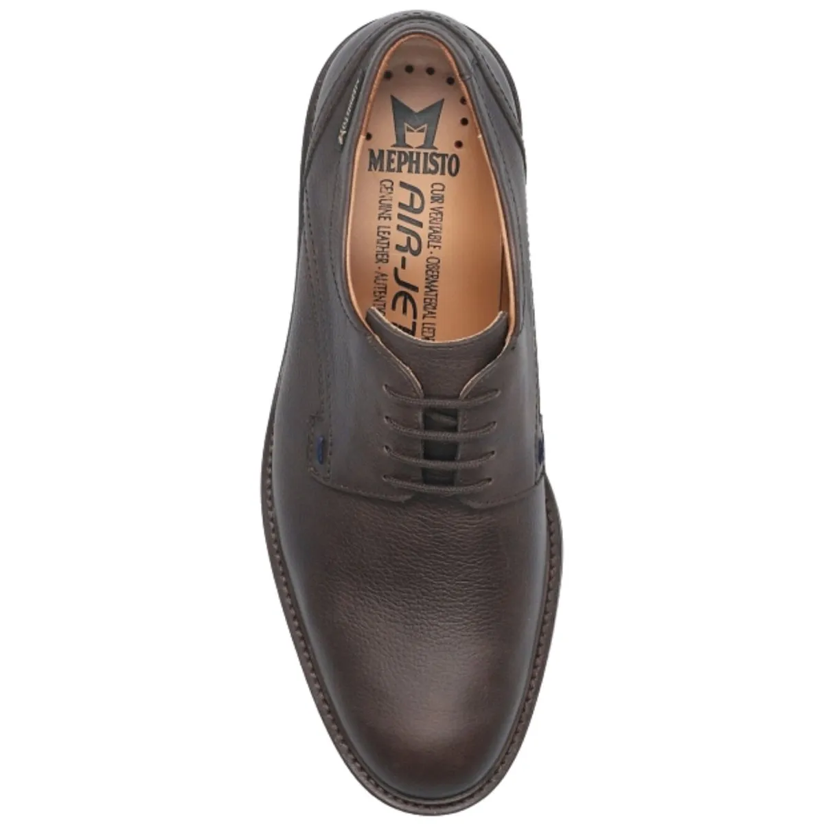 Perforated Detail Nordic Fit Mephisto Men's Batiste Dark Brown
