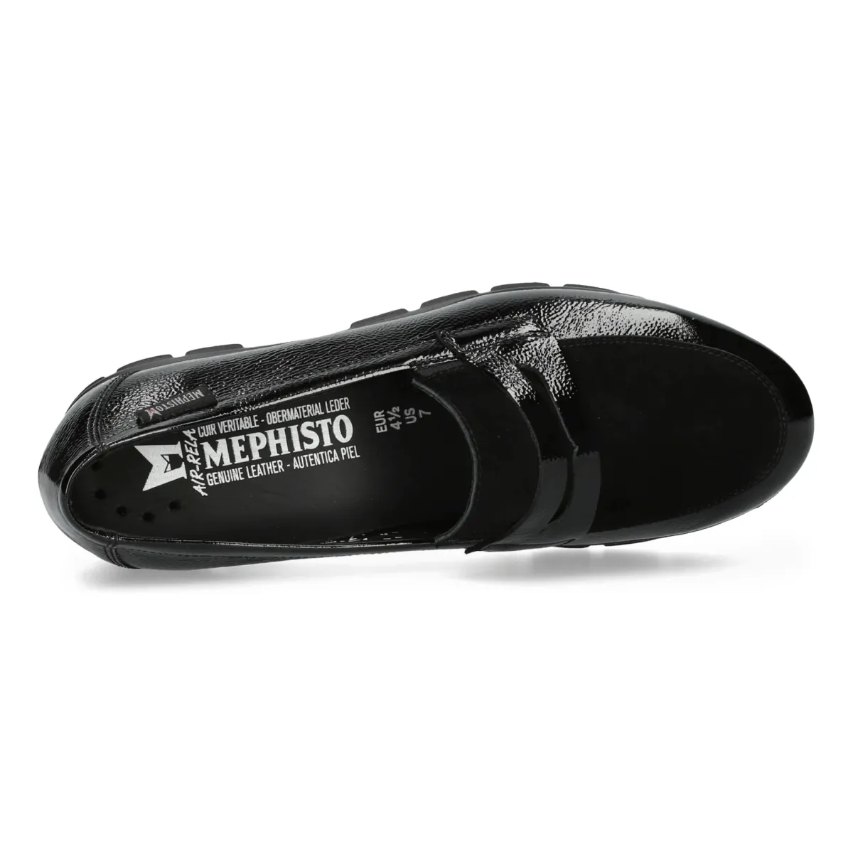Mephisto Women's Carima Black Patent City Prep Leader Look