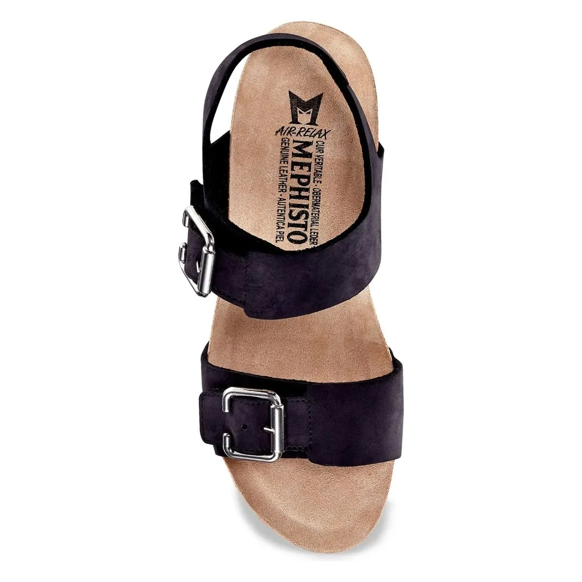 Mephisto Women's Lissandra Black Nubuck fine cut Mesh Flow