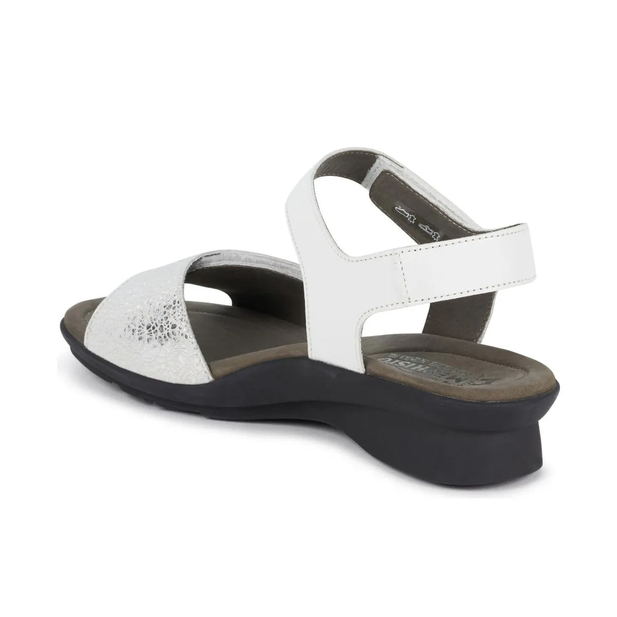Mephisto Women's Pattie White Silk/Silver Fashionable Look Event Ready