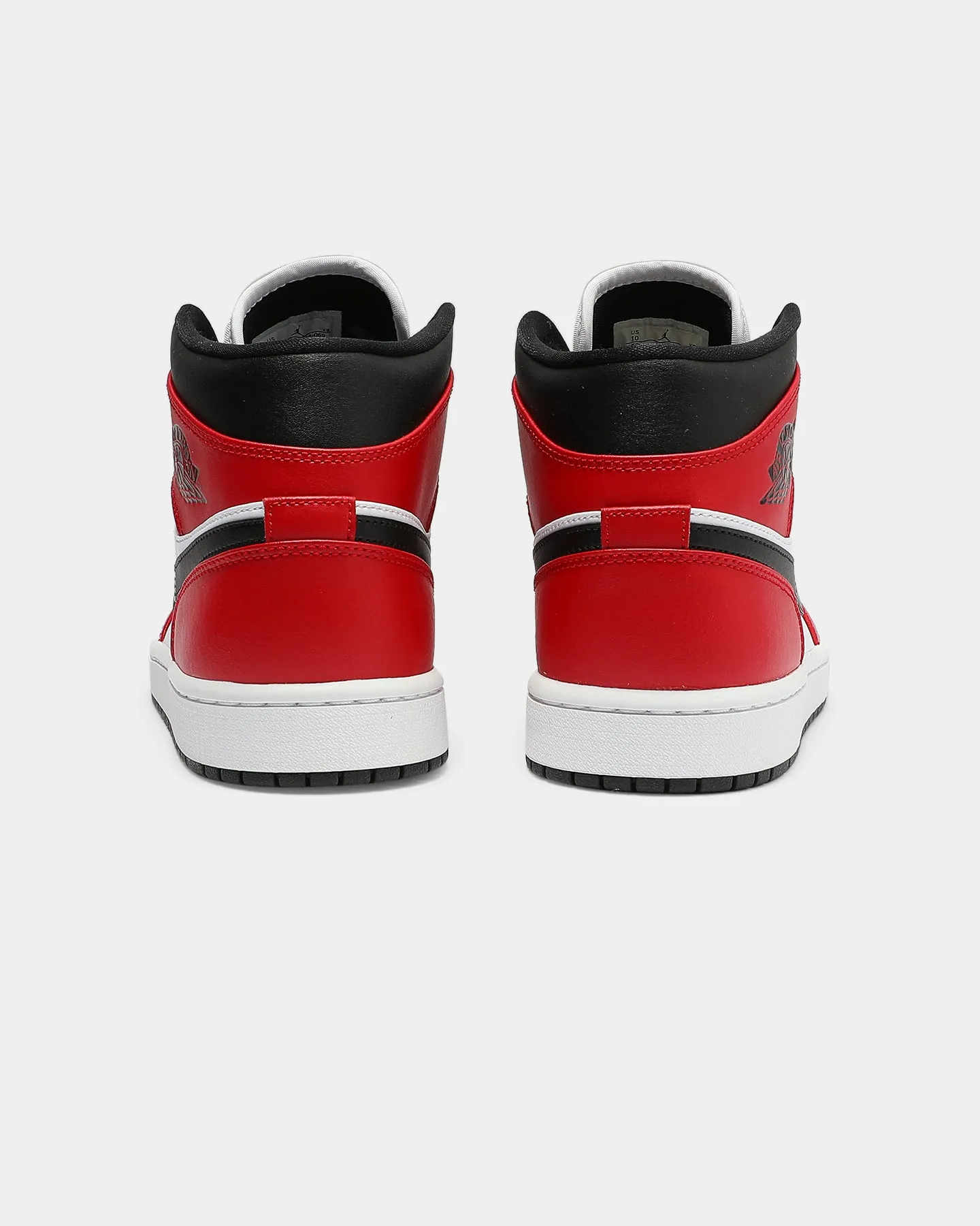 Jordan Men's Air Jordan 1 Mid ' Chicago Black Toe' Black/Black/Red Stride Easy