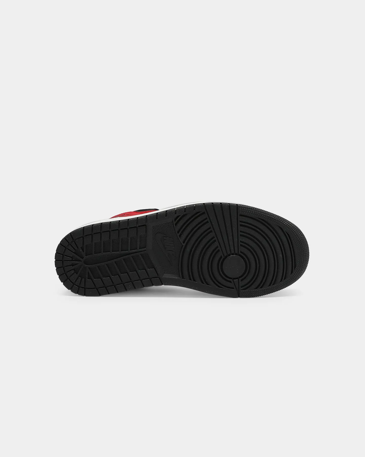 Synthetic Upper Jordan Men's Air Jordan 1 Mid ' Chicago Black Toe' Black/Black/Red