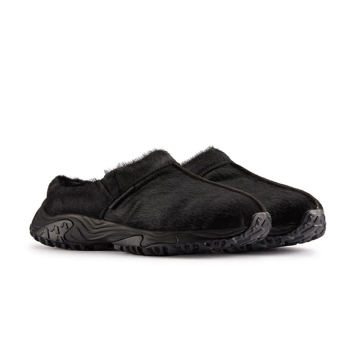Satin Glow Durable Fabric   Martine rose CUR Clog 1 'Black Interest Leather'