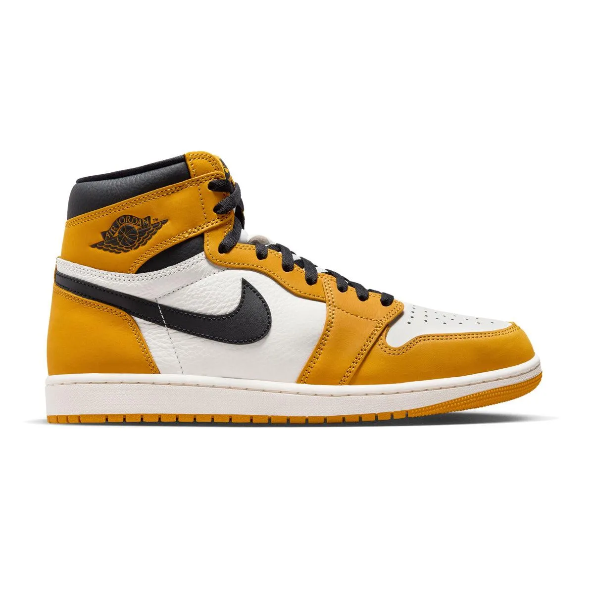 Air Jordan 1 Retro High OG 'Yellow Ochre' Fire Red